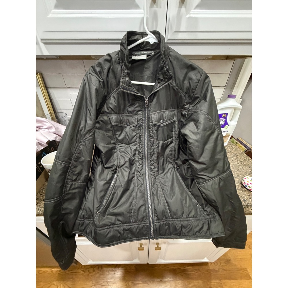 Kuhl Born In The Mountains Women Gray Quilted Full Zip Ripstop Jacket Size M